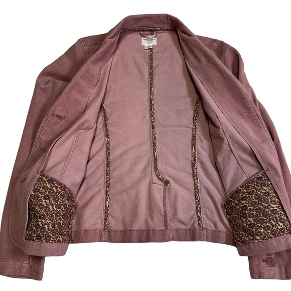 American Eagle Pink Dusty Rose Corduroy Blazer Jacket Size Medium Pockets NWOT - Picture 9 of 14